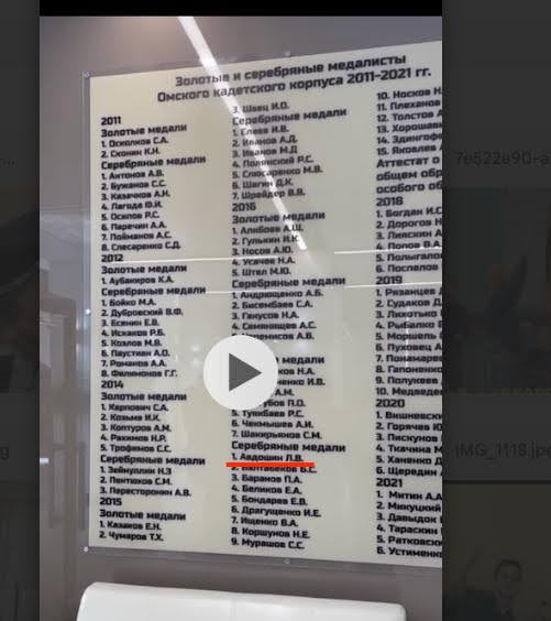 Стена почёта, имя Льва Авдошина